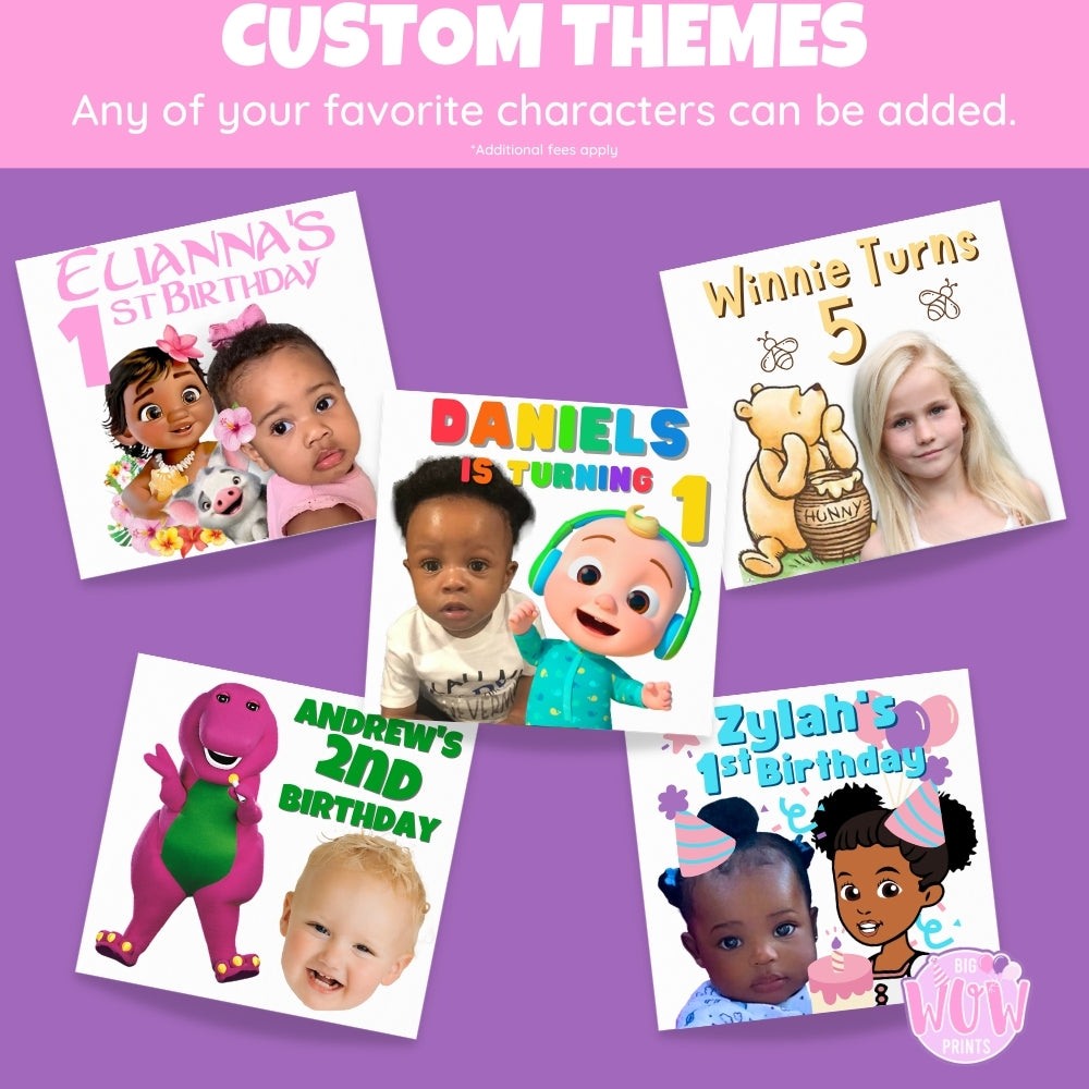 One Happy Dude Themed Temporary Tattoos: Customized Party Favors for Kids, One Happy Girl's Groovy 1st Birthday Party Decorations