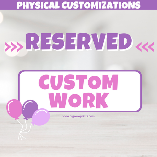 PRINTED CUSTOM PARTY FAVORS - RESERVATION. Please message us first for customizations.