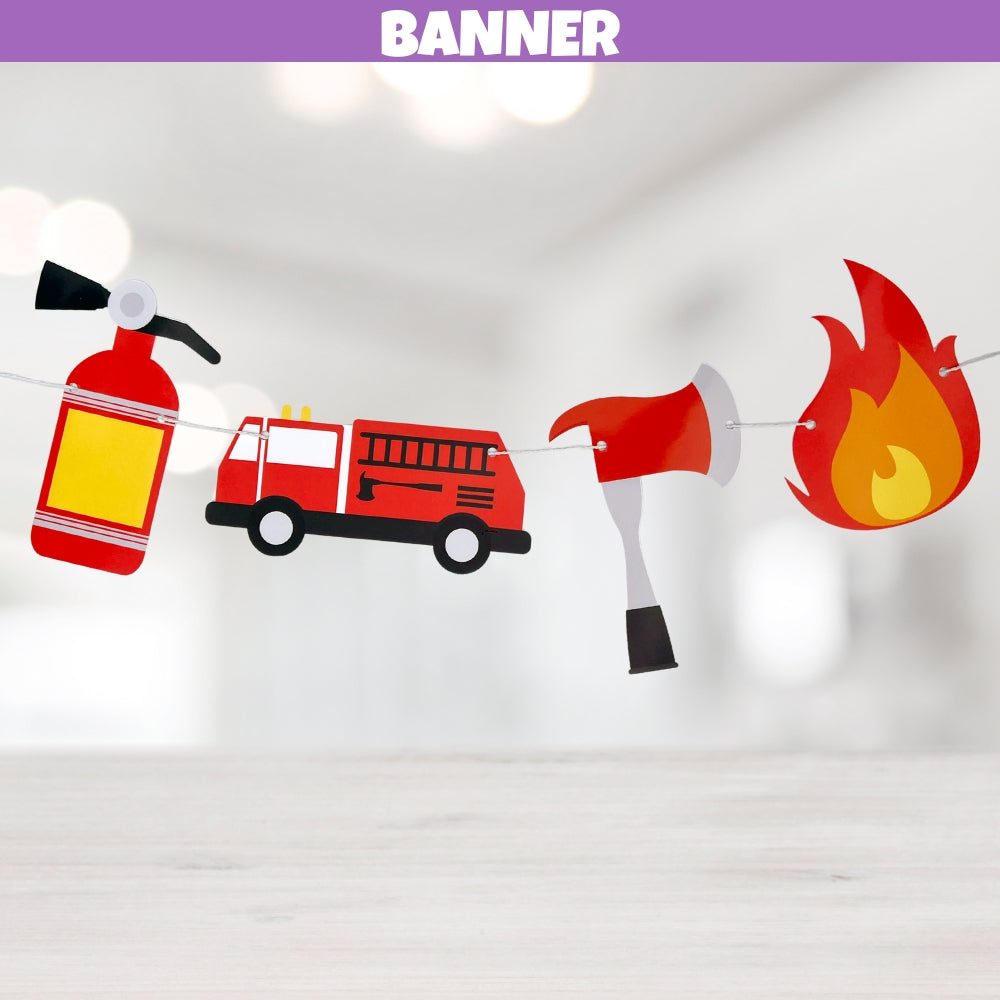 firefighter banner for retirement, firefighter theme banner, firefighter graduation decorations